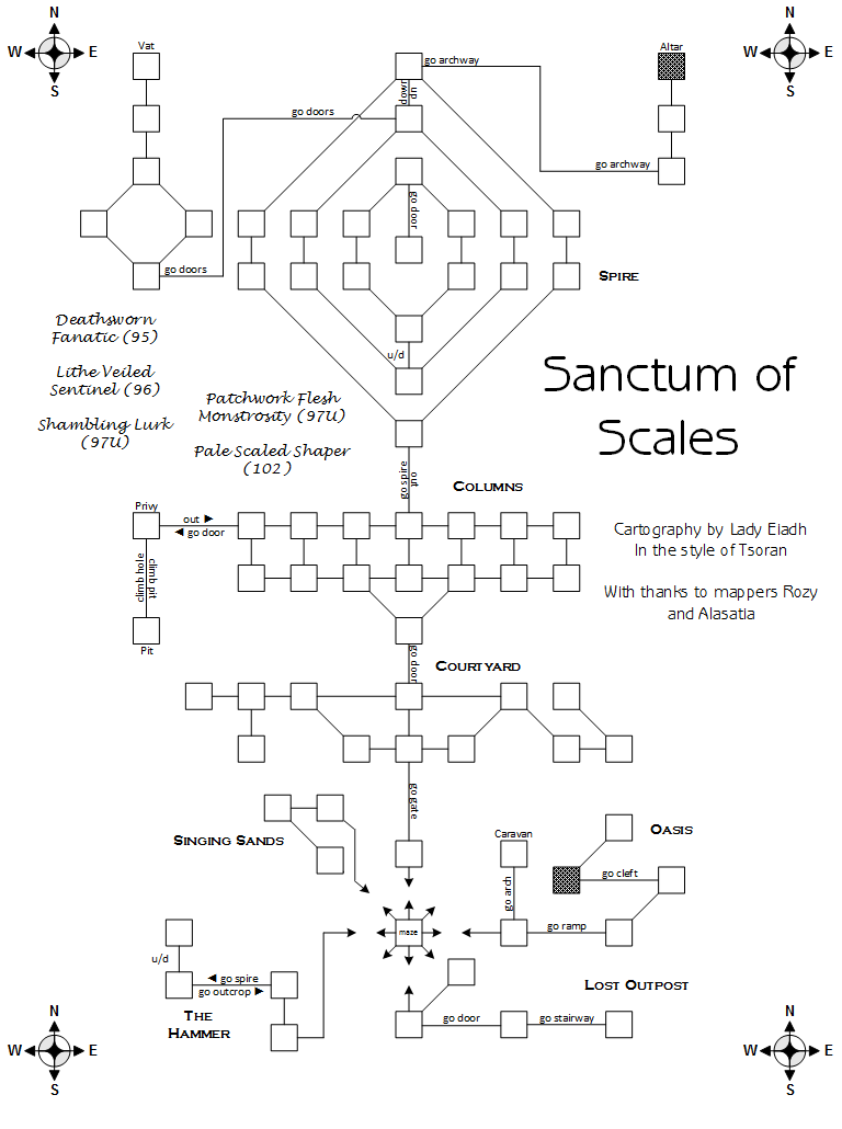 Map of SanctumMap-Eiadh-1643825243 showing room [Sea of Fire, Kanchoco Oasis]. Click on rooms to navigate or use the nearby rooms list below for accessible navigation.