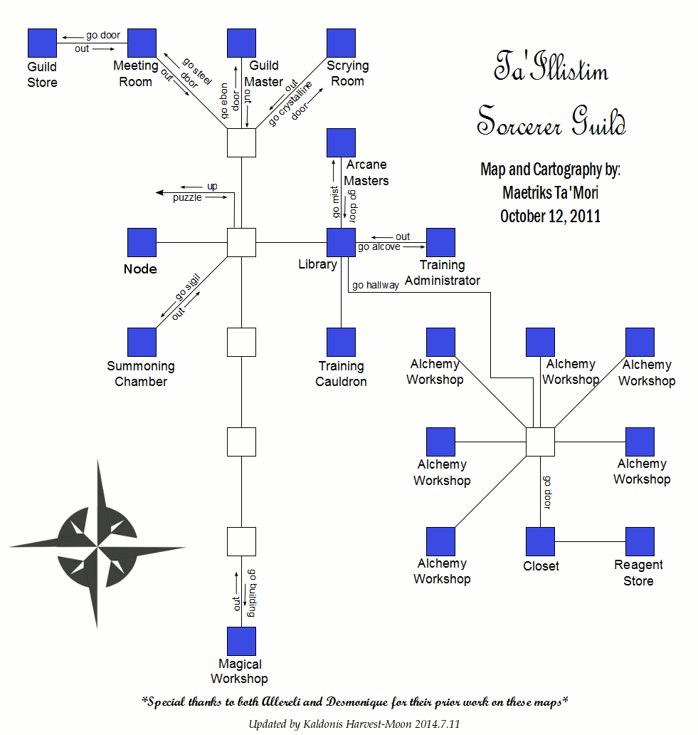 Map of en-ta illistim-sorcerer guild-1405076623 showing room [Sorcerer Guild, Chamber]. Click on rooms to navigate or use the nearby rooms list below for accessible navigation.