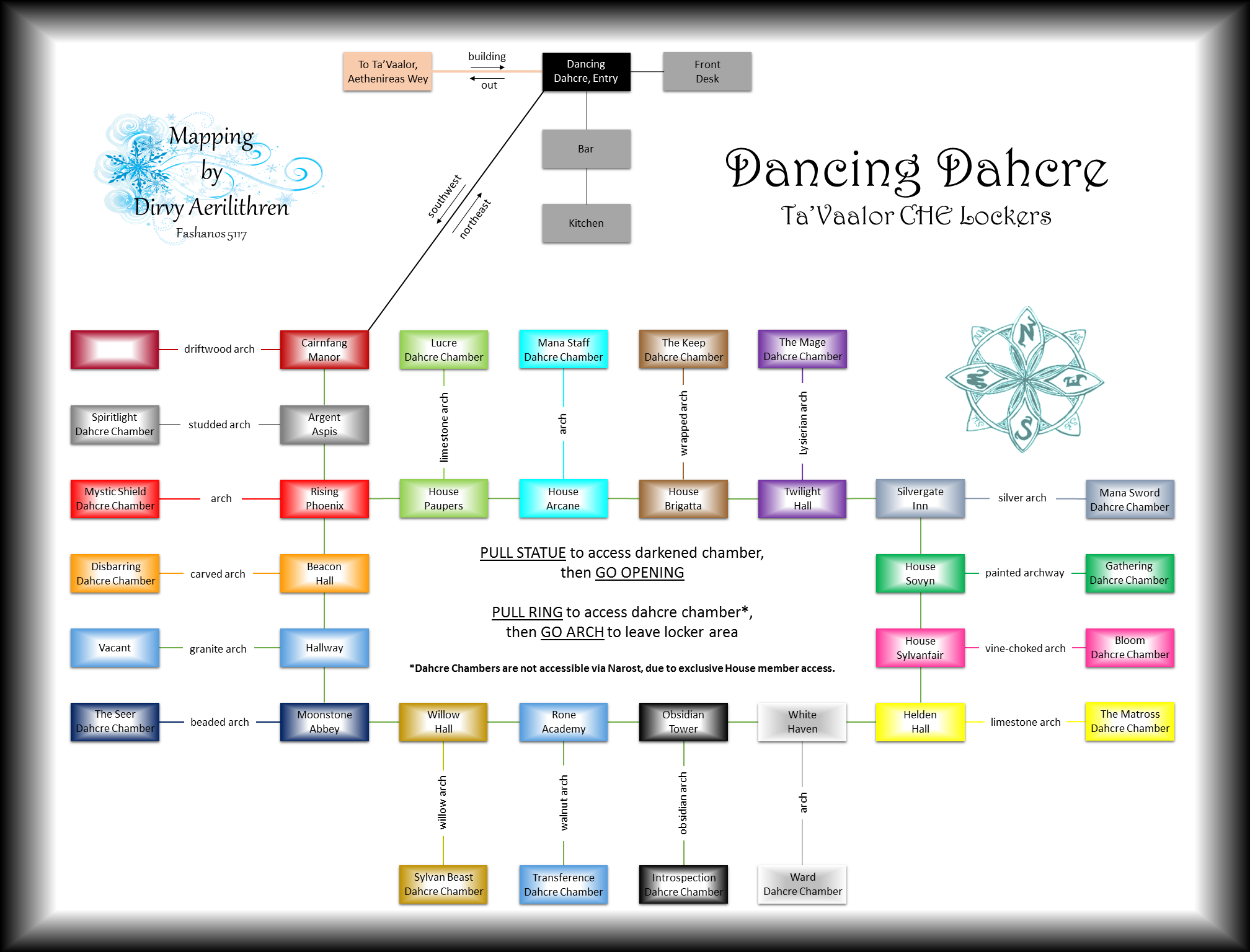 Map of en-ta vaalor-dancing dahcre-1488763271 showing room [Dancing Dahcre, Entry]. Click on rooms to navigate or use the nearby rooms list below for accessible navigation.