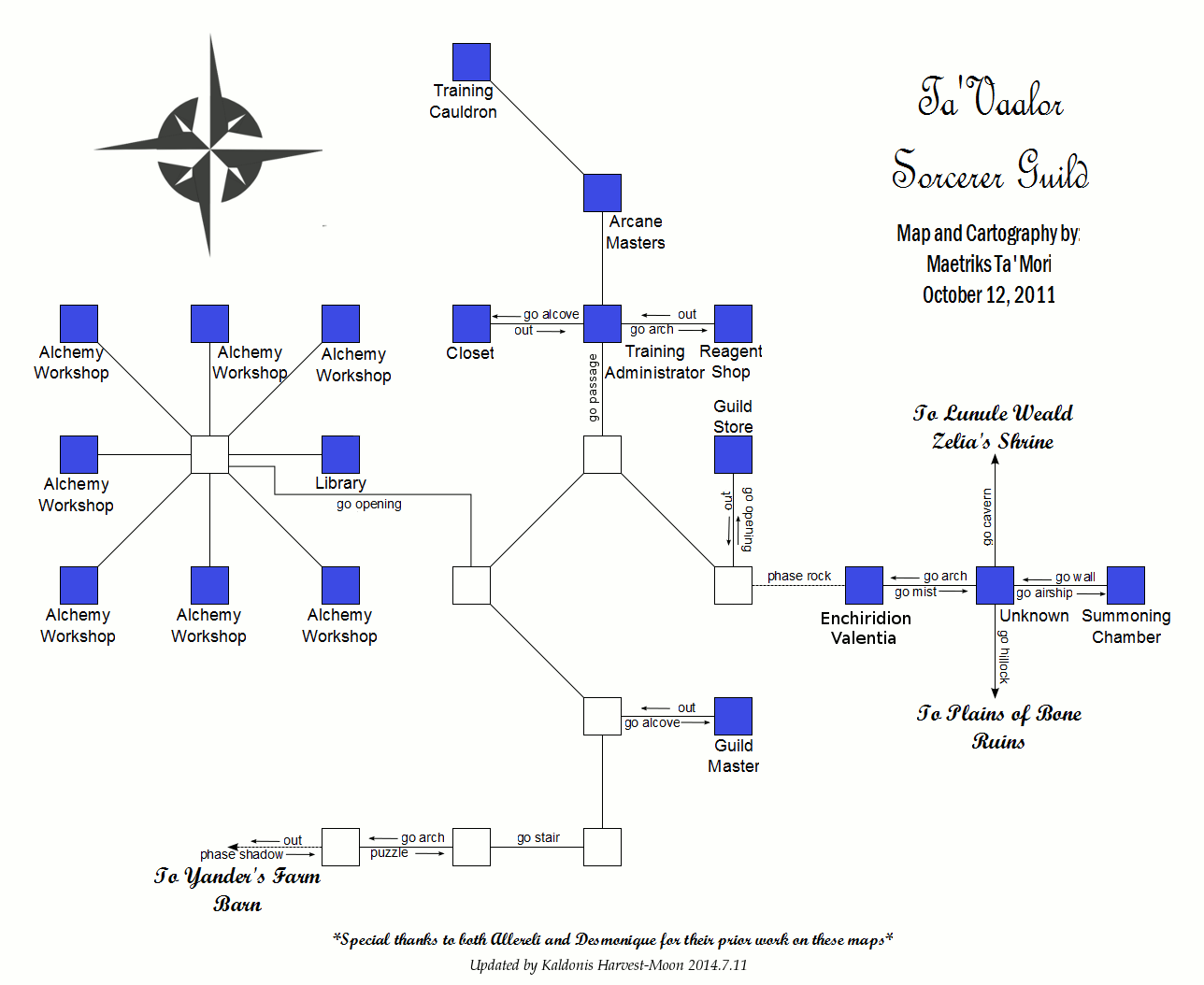 Map of en-ta vaalor-sorcerer guild-1405076623 showing room [A Shadowy Corner]. Click on rooms to navigate or use the nearby rooms list below for accessible navigation.