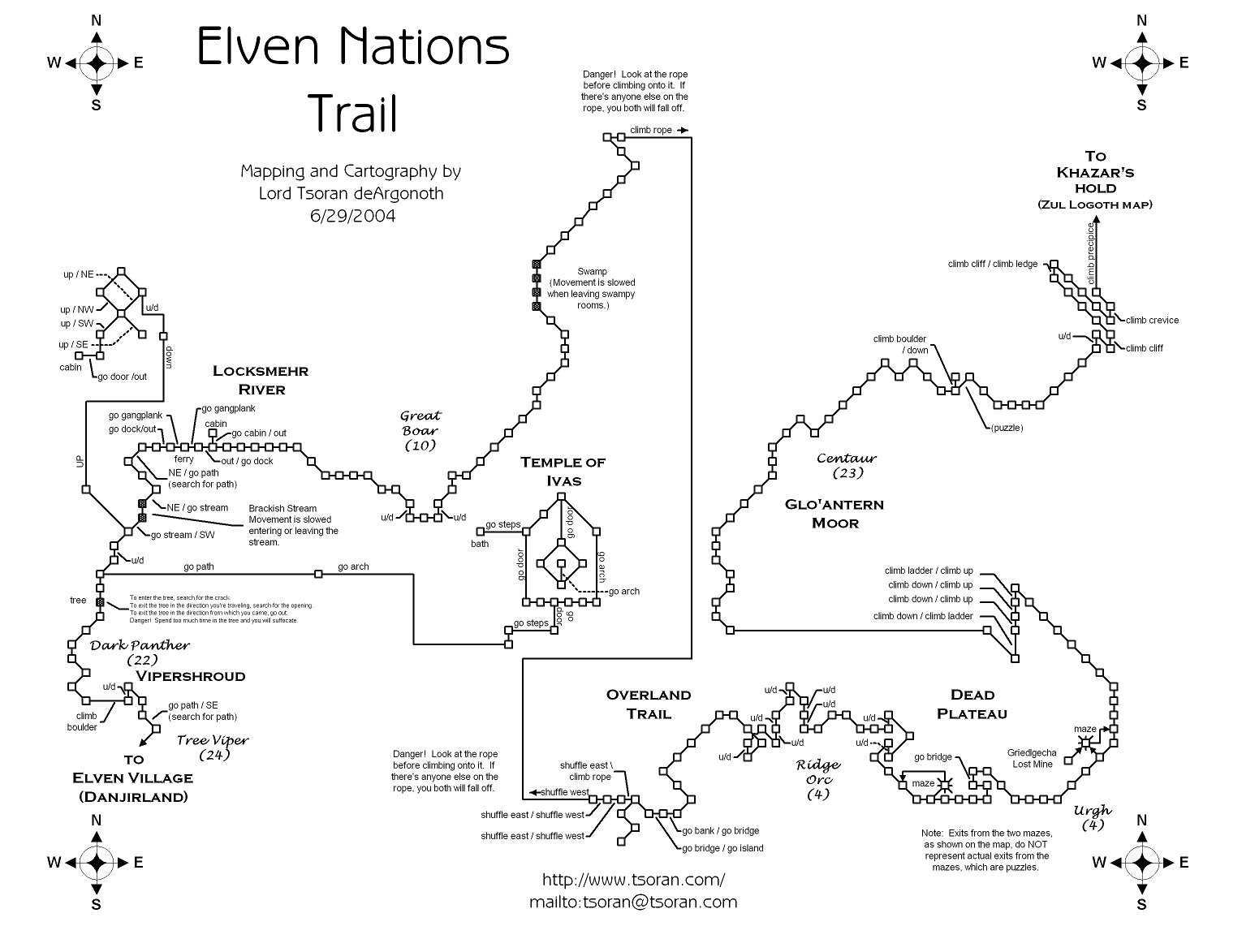 Map of en-trail-1264234799 showing room [Western DragonSpine, Cliff]. Click on rooms to navigate or use the nearby rooms list below for accessible navigation.