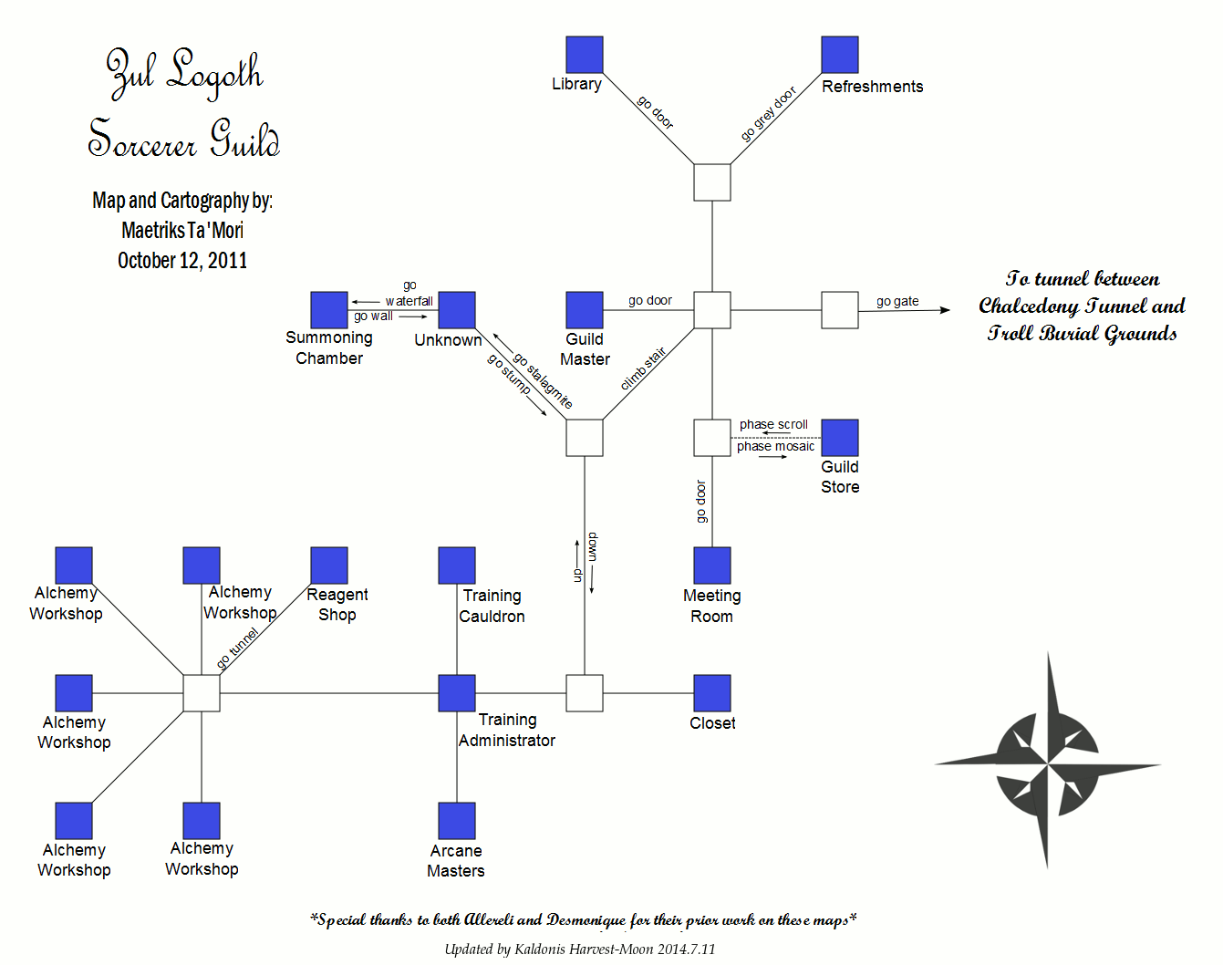 Map of en-zul-sorcerer guild-1405076623 showing room [Sorcerer Guild, Antechamber]. Click on rooms to navigate or use the nearby rooms list below for accessible navigation.