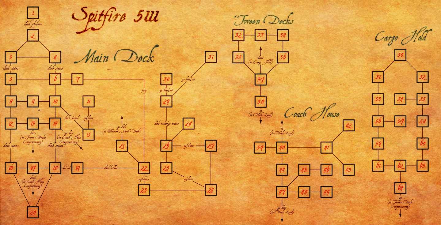 Map of fest-spitfire-1302895531 showing room [Spitfire, Main Deck Portside]. Click on rooms to navigate or use the nearby rooms list below for accessible navigation.