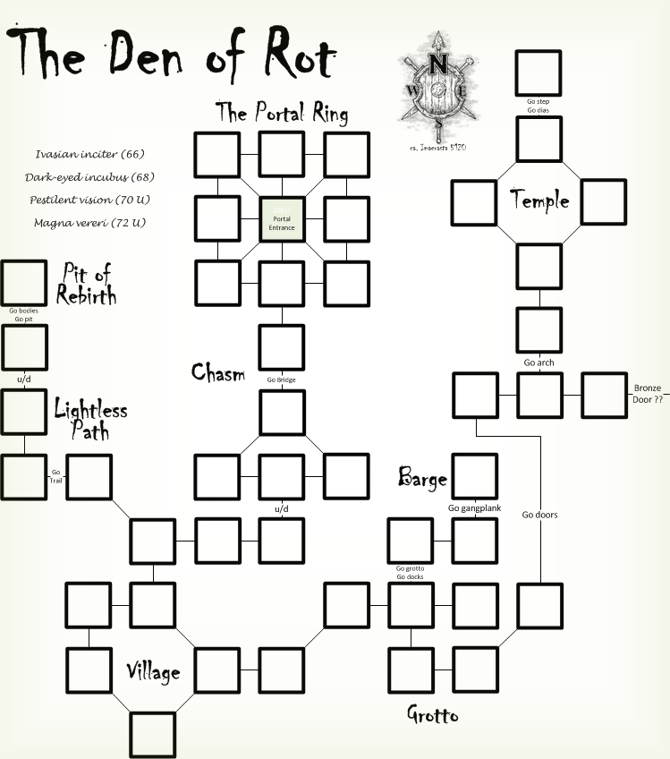 Map of imt-Den of Rot Map-51200901 showing room [Den of Rot, Portal]. Click on rooms to navigate or use the nearby rooms list below for accessible navigation.