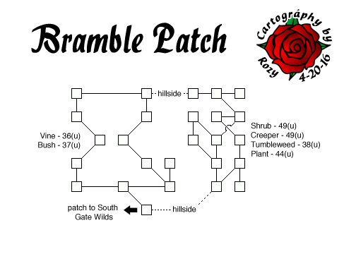 Map of imt-bramble patch-1307499864 showing room [Frozen Bramble Patch]. Click on rooms to navigate or use the nearby rooms list below for accessible navigation.