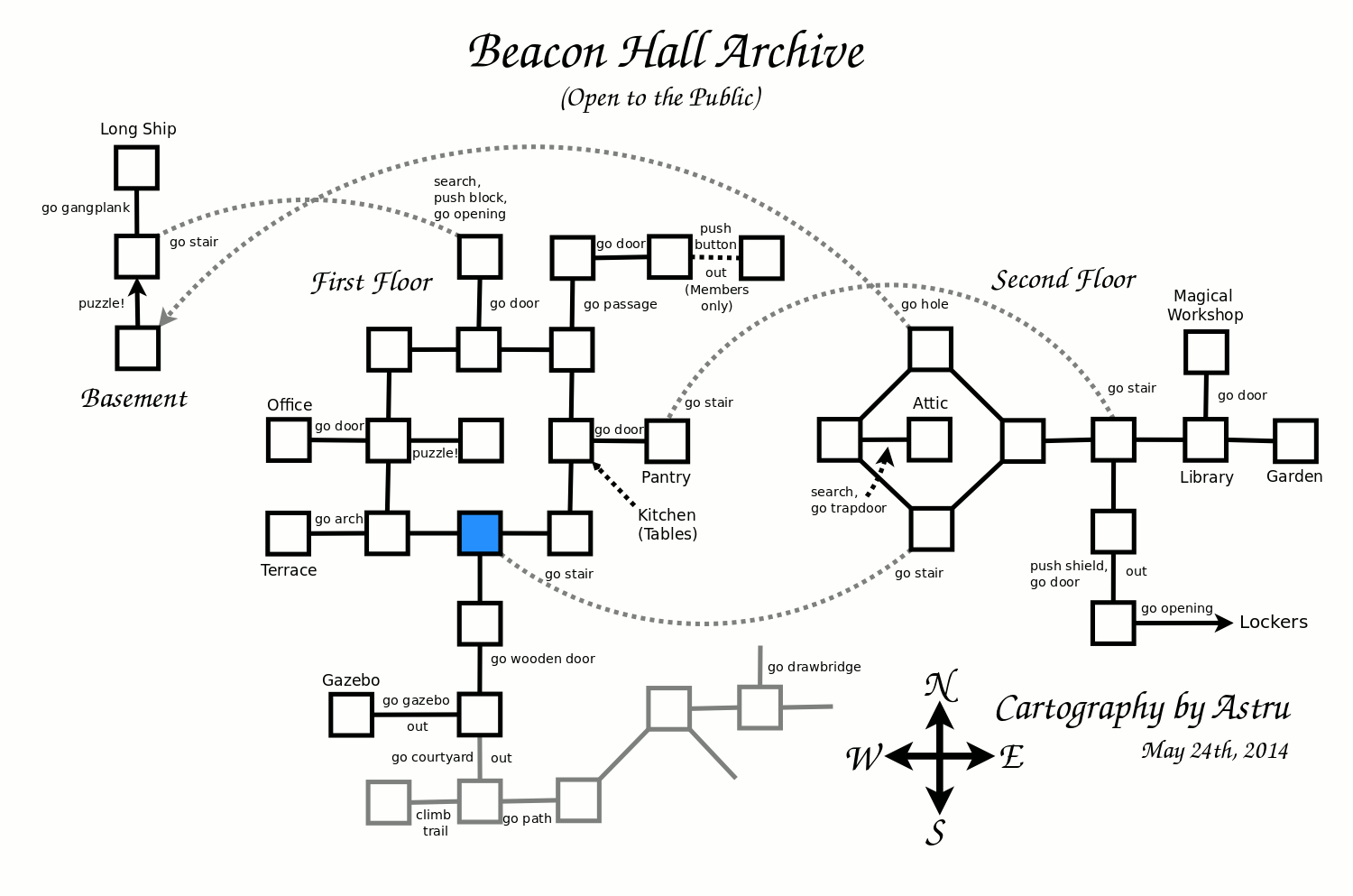 Map of rr-beacon hall-1405076623 showing room [Courtyard]. Click on rooms to navigate or use the nearby rooms list below for accessible navigation.