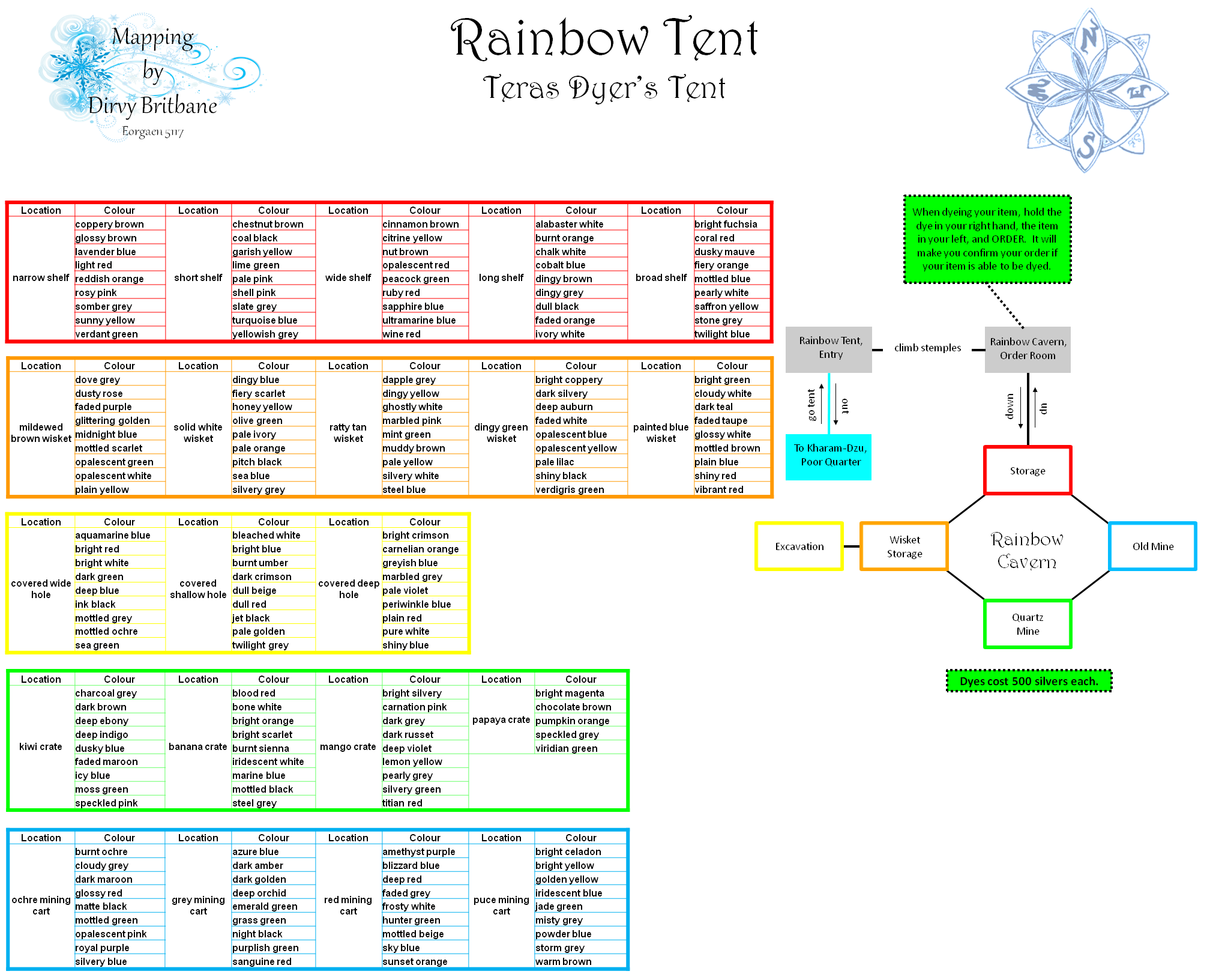 Map of ti-dyers tent-1512163219 showing room [Rainbow Tent, Entry]. Click on rooms to navigate or use the nearby rooms list below for accessible navigation.