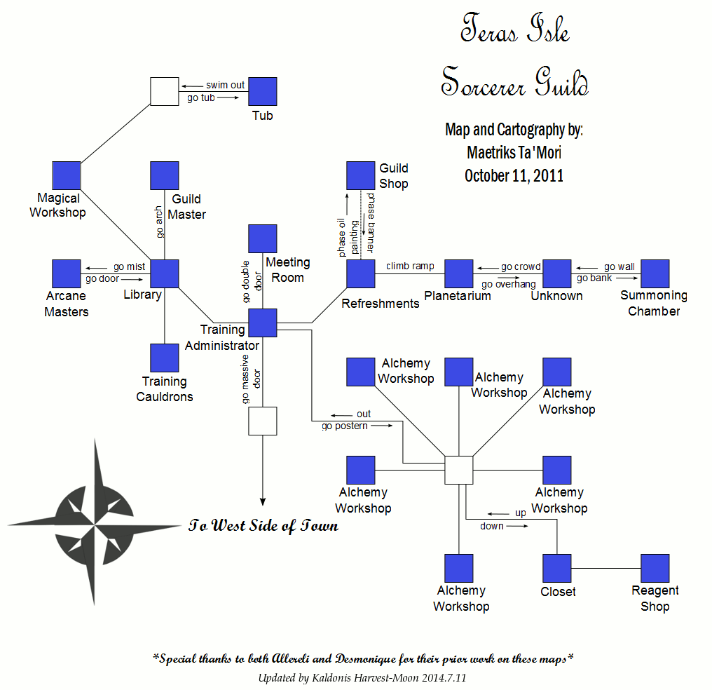 Map of ti-sorcerer guild-1405076623 showing room [Sorcerer Guild, Courtyard]. Click on rooms to navigate or use the nearby rooms list below for accessible navigation.