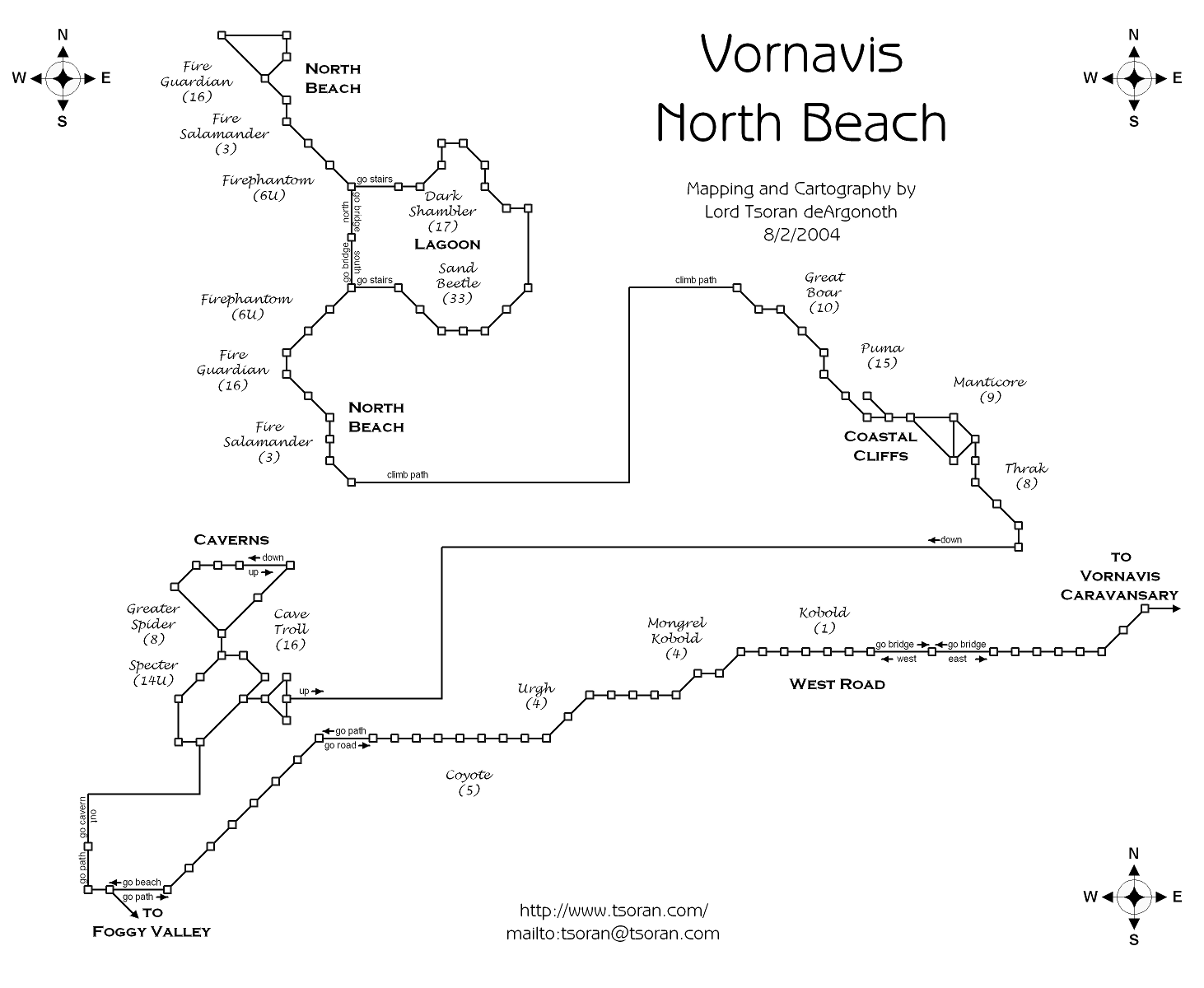 Map of vo-north beach-1264234799 showing room [Vornavis, West Road]. Click on rooms to navigate or use the nearby rooms list below for accessible navigation.