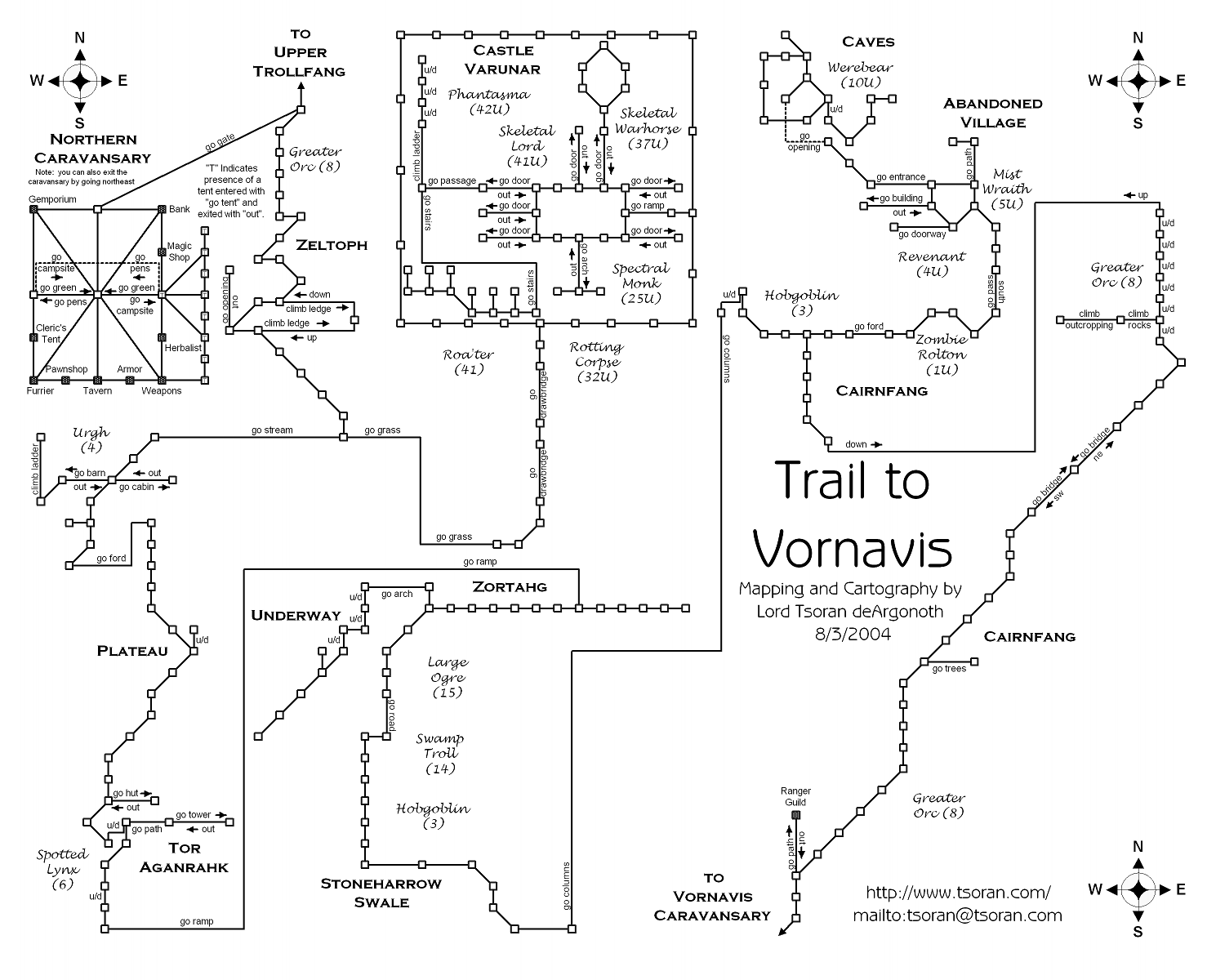 Map of vo-trail-1264234799 showing room [Castle Varunar, Great Hall]. Click on rooms to navigate or use the nearby rooms list below for accessible navigation.