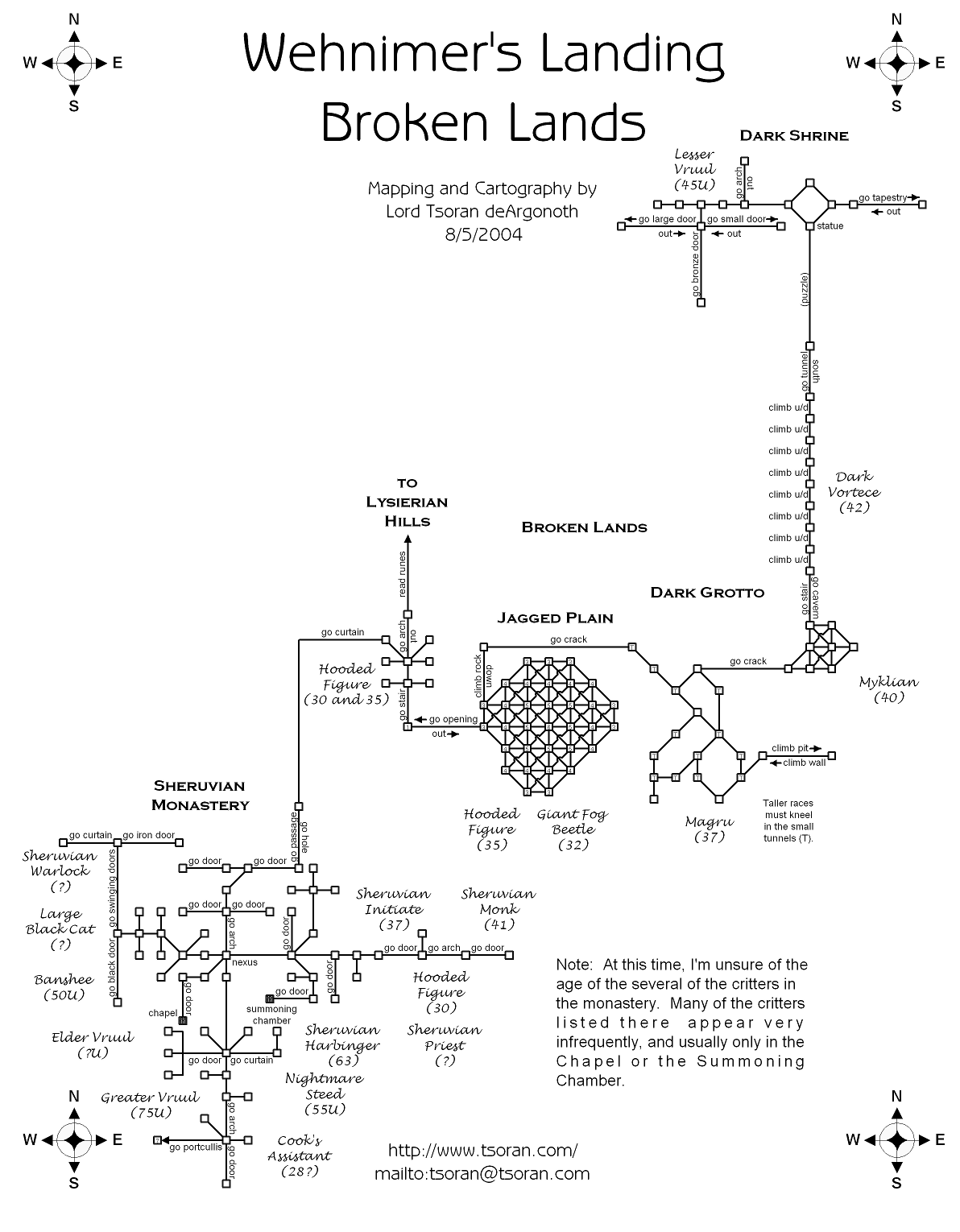 Map of wl-broken-1264234799 showing room [The Broken Lands, Chamber]. Click on rooms to navigate or use the nearby rooms list below for accessible navigation.