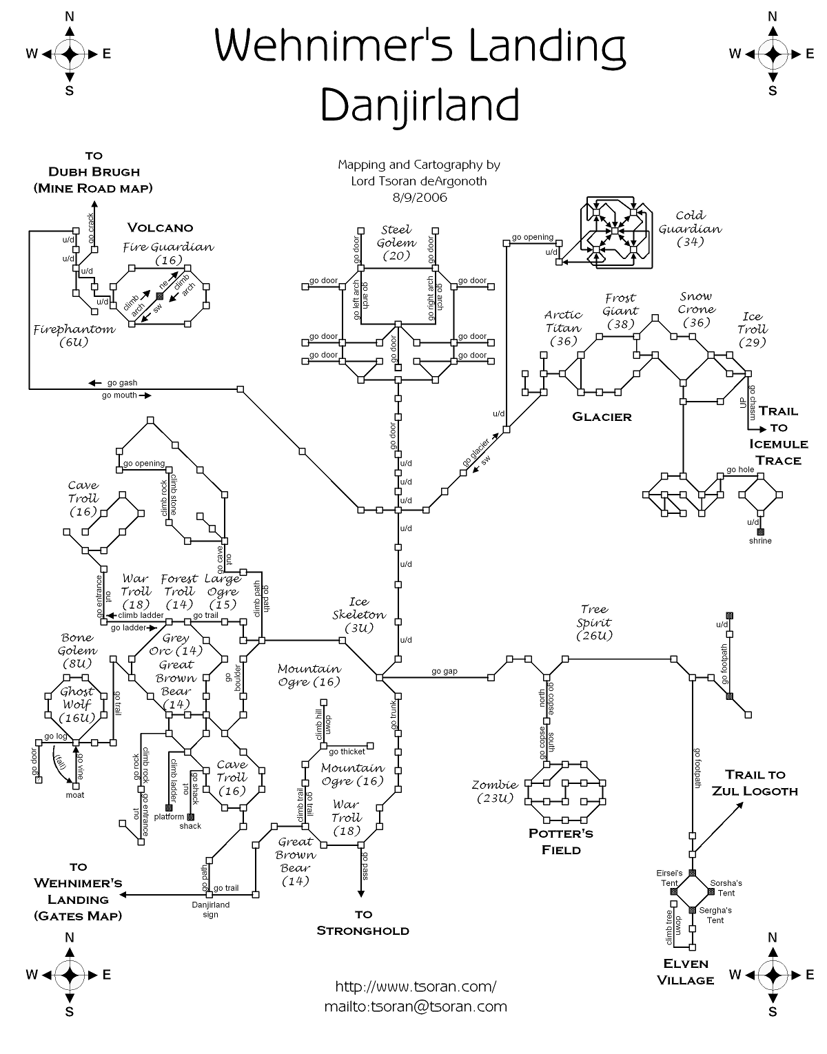 Map of wl-danjirland-1264234799 showing room [Upper Trollfang, Winding Trees]. Click on rooms to navigate or use the nearby rooms list below for accessible navigation.
