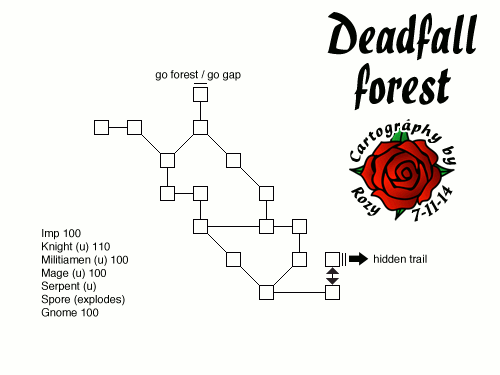 Map of wl-deadfall-1405626247 showing room [Deadfall Forest]. Click on rooms to navigate or use the nearby rooms list below for accessible navigation.