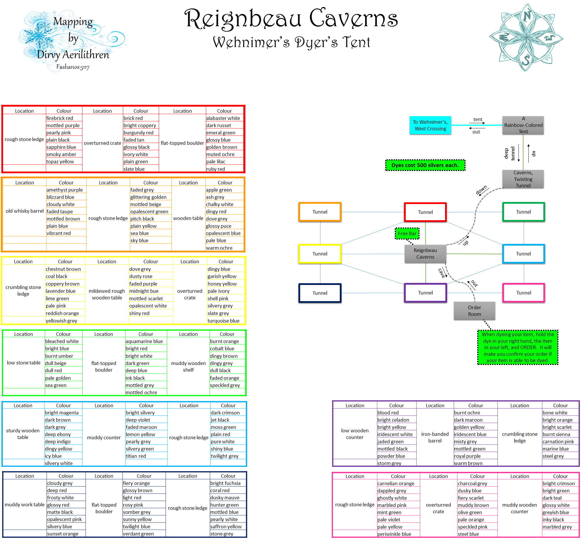 Map of wl-dyers tent-1487674019 showing room [A Rainbow-Colored Tent]. Click on rooms to navigate or use the nearby rooms list below for accessible navigation.