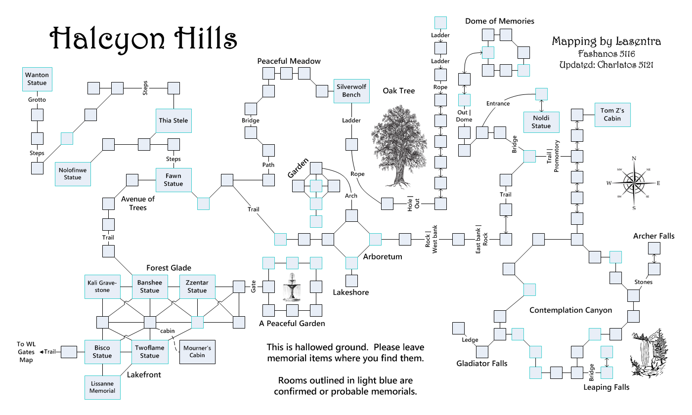 Map of wl-halcyon hills-1617459871 showing room [Halcyon Hills, Forest Glade]. Click on rooms to navigate or use the nearby rooms list below for accessible navigation.
