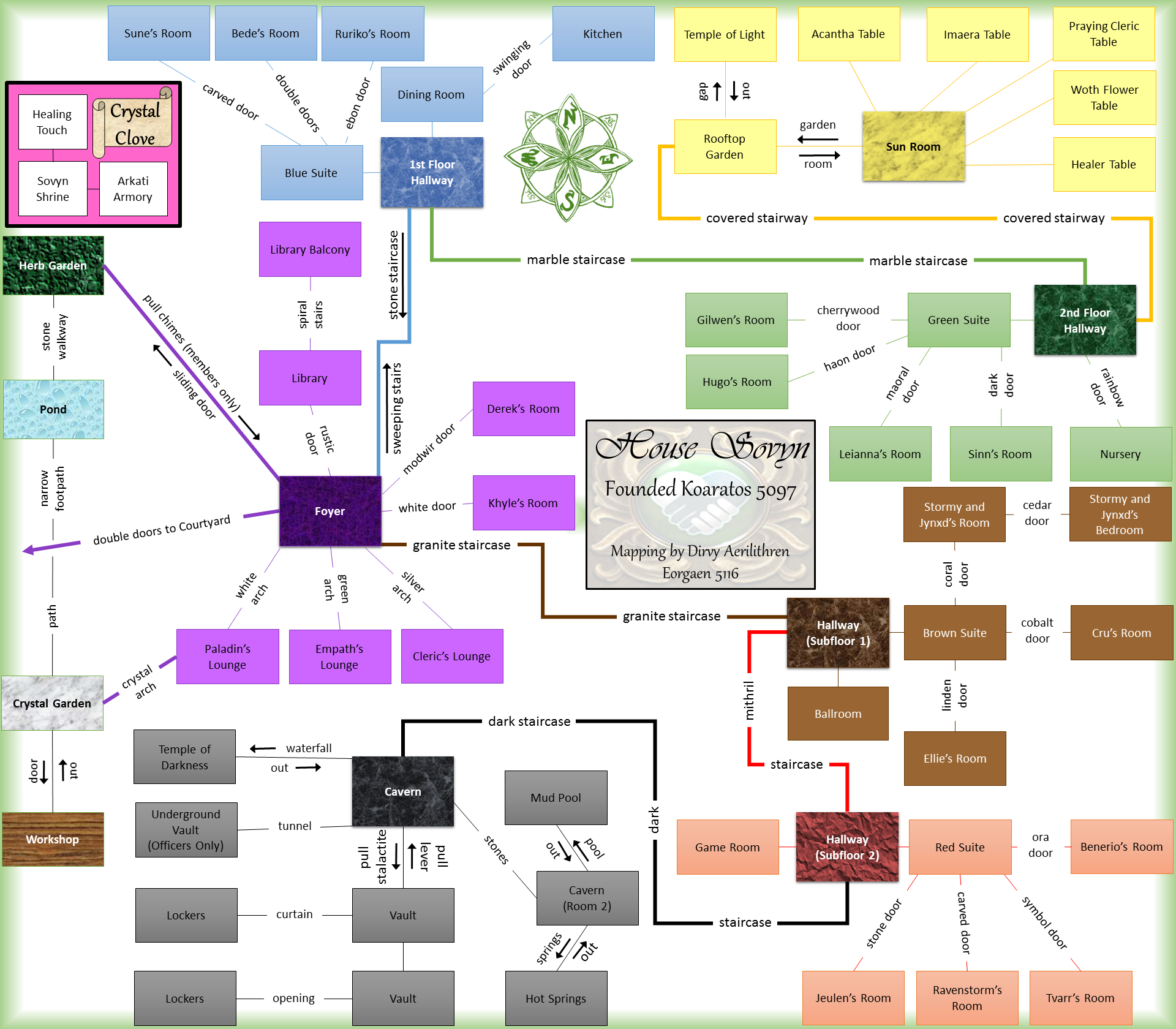 Map of wl-house sovyn-11481362649 showing room [Crystal Clove, Sovyn Shrine]. Click on rooms to navigate or use the nearby rooms list below for accessible navigation.