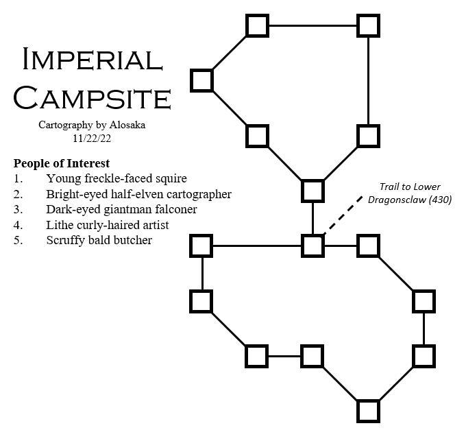 Map of wl-imperial campsite-1669103279 showing room [Imperial Campsite]. Click on rooms to navigate or use the nearby rooms list below for accessible navigation.