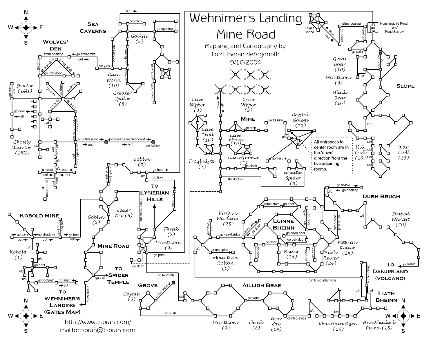 Map of wl-mineroad-1264234799 showing room [Mine Road]. Click on rooms to navigate or use the nearby rooms list below for accessible navigation.