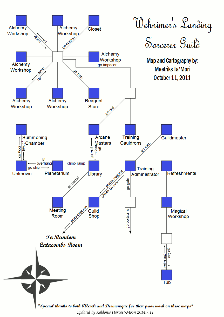 Map of wl-sorcerer guild-1405076623 showing room [Sorcerer Guild, Courtyard]. Click on rooms to navigate or use the nearby rooms list below for accessible navigation.