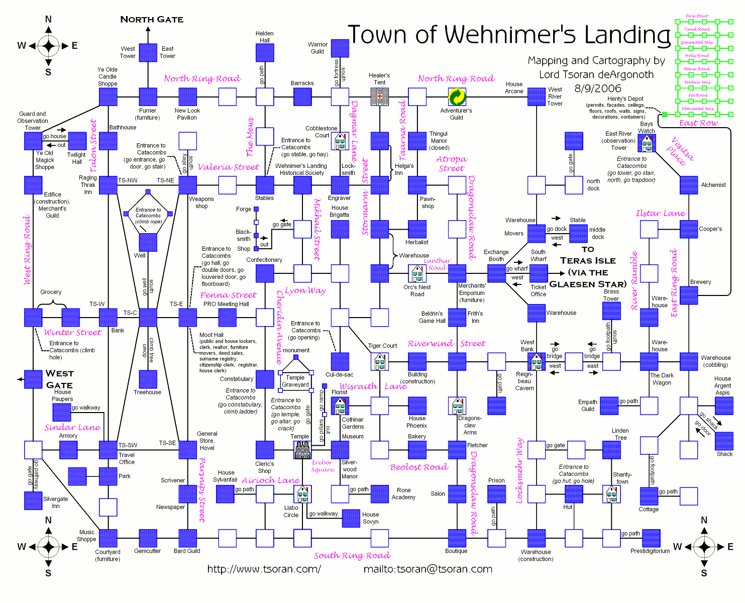 Map of wl-wehnimers-1264234799 showing room [Town Square Central]. Click on rooms to navigate or use the nearby rooms list below for accessible navigation.